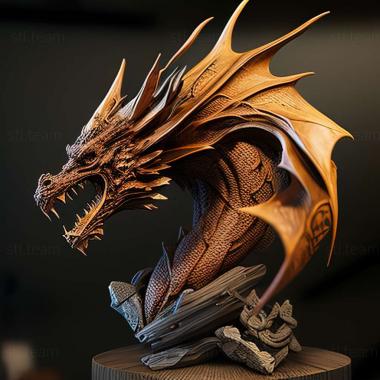 3D model dragon 3d print (STL)
